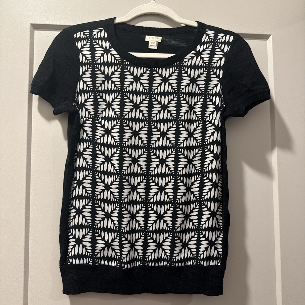 J Crew Black and White Women's Top
